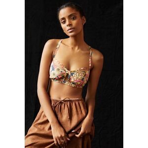 Brand New Anthropologie Pilcro Printed Surf Bra Cotton Top Size Small